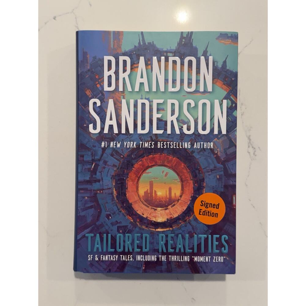 Brandon Sanderson SIGNED AUTOGRAPH Tailored Realities FIRST EDITION #4